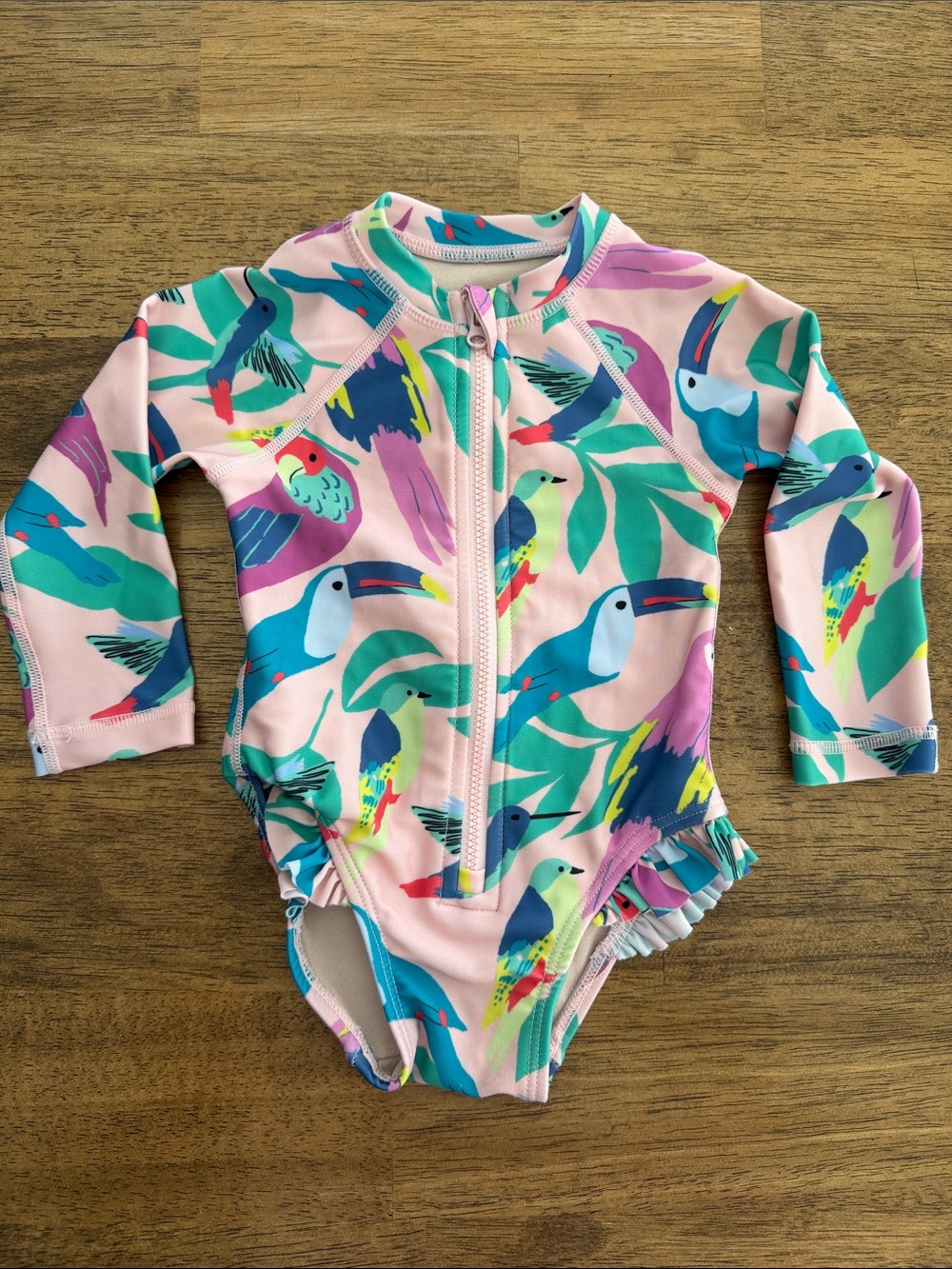 Tea Collection toddler Long-Sleeve Tropical Toucan Swim Suit